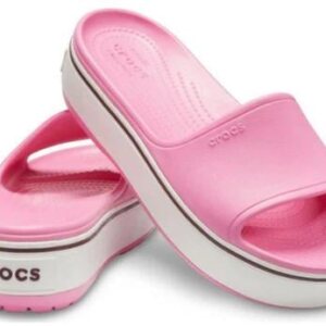 Crocband Platform Slide Pink